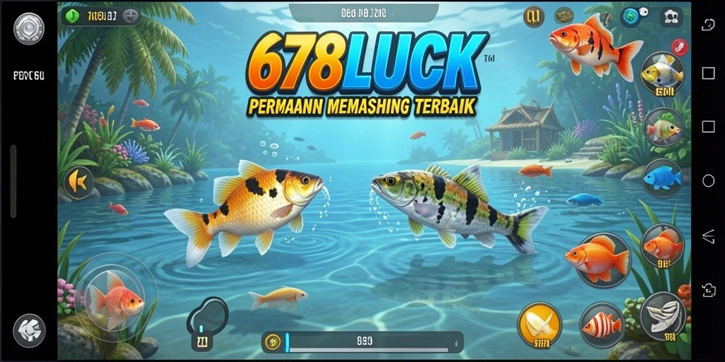 Tampilan visual gameplay memancing yang menawan di 678LUCK.