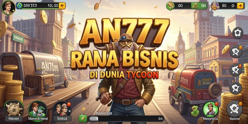 Tangkapan layar utama AN777 menampilkan aksi gameplay Tycoon yang mendebarkan.