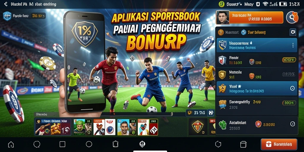 Tampilan antarmuka aplikasi BONUSRP saat taruhan olahraga.