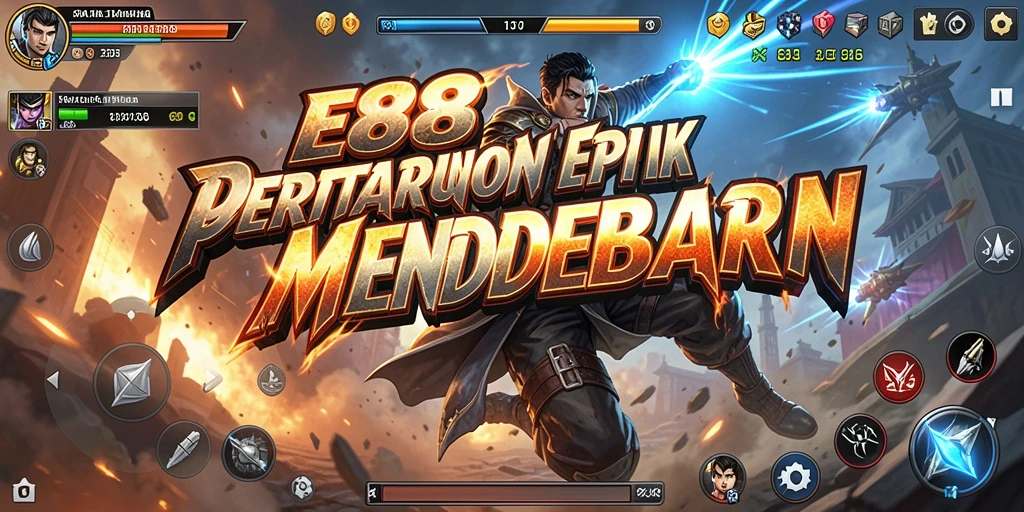 Screenshot E88 menampilkan aksi seru dalam gameplay bertempur.