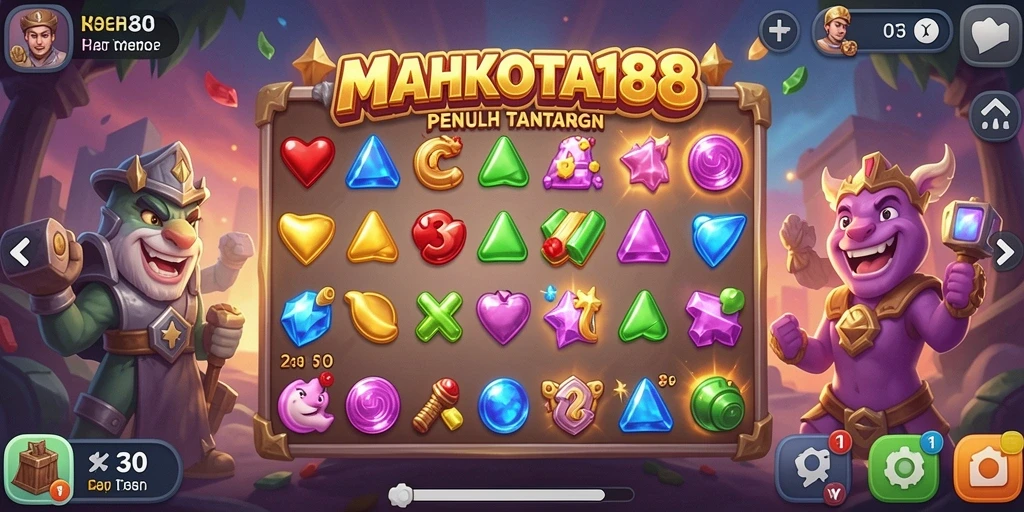 Tampilan gameplay seru dan berwarna dari MAHKOTA188.
