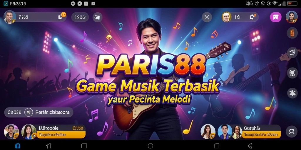 Tampilan gameplay menarik dari PARIS88 dengan berbagai pilihan lagu.