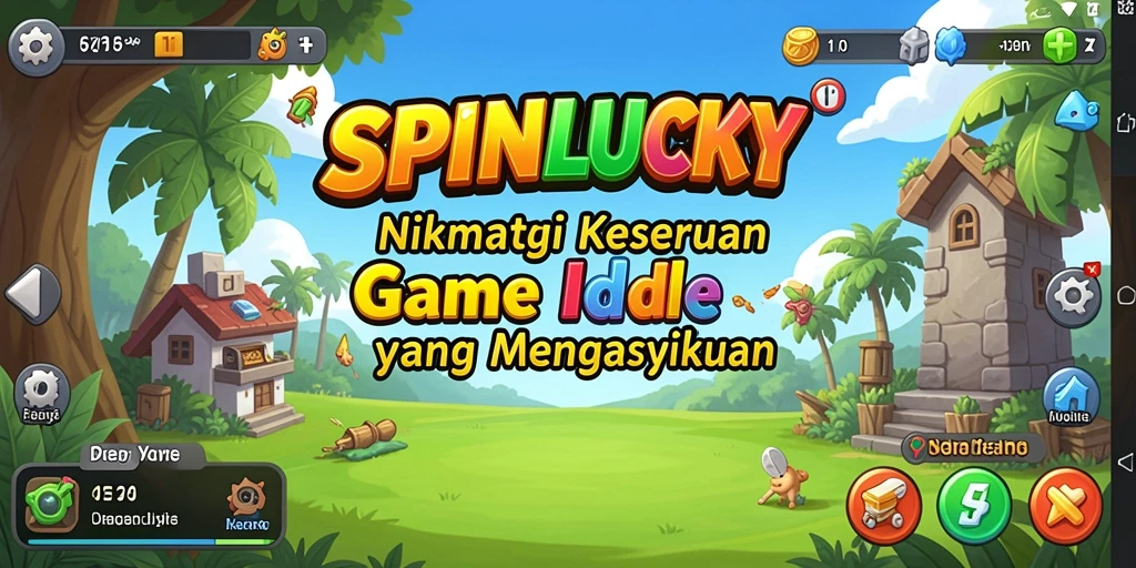 Screenshot gameplay SPINLUCKY menampilkan keseruan putaran roda.