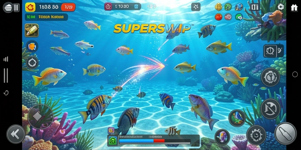 Tampilan gameplay seru dalam permainan Tembak Ikan.