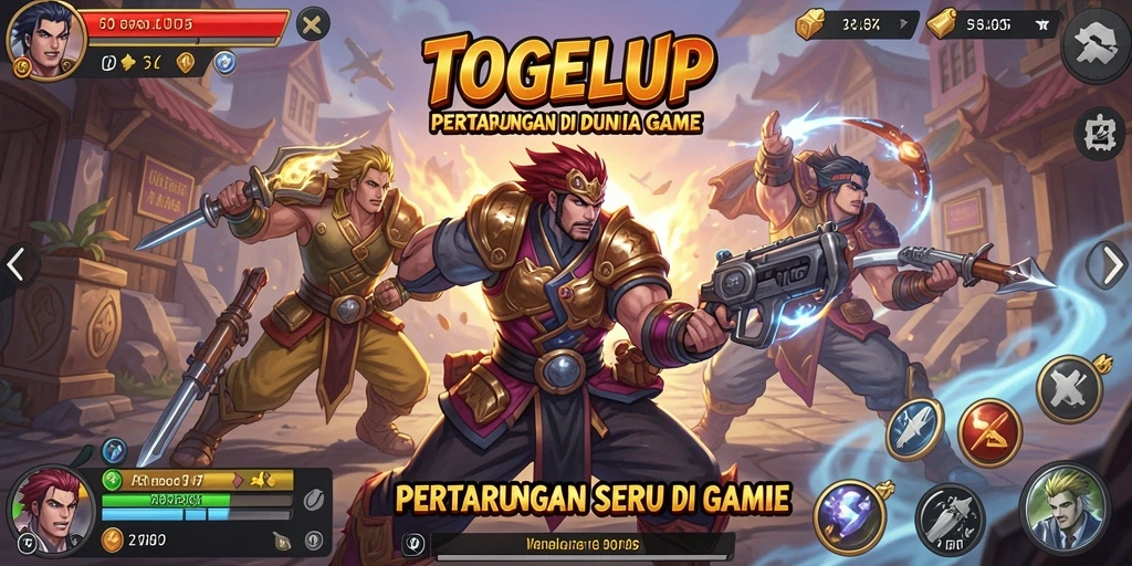 Screenshot gameplay TOGELUP menampilkan aksi pertarungan yang intens.