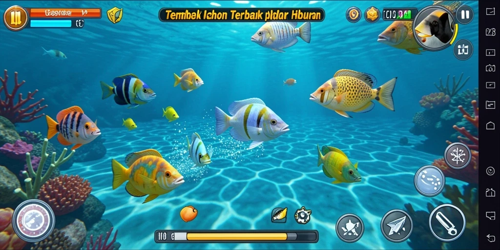 Tampilan gameplay V98 yang menarik dalam sesi Tembak Ikan.