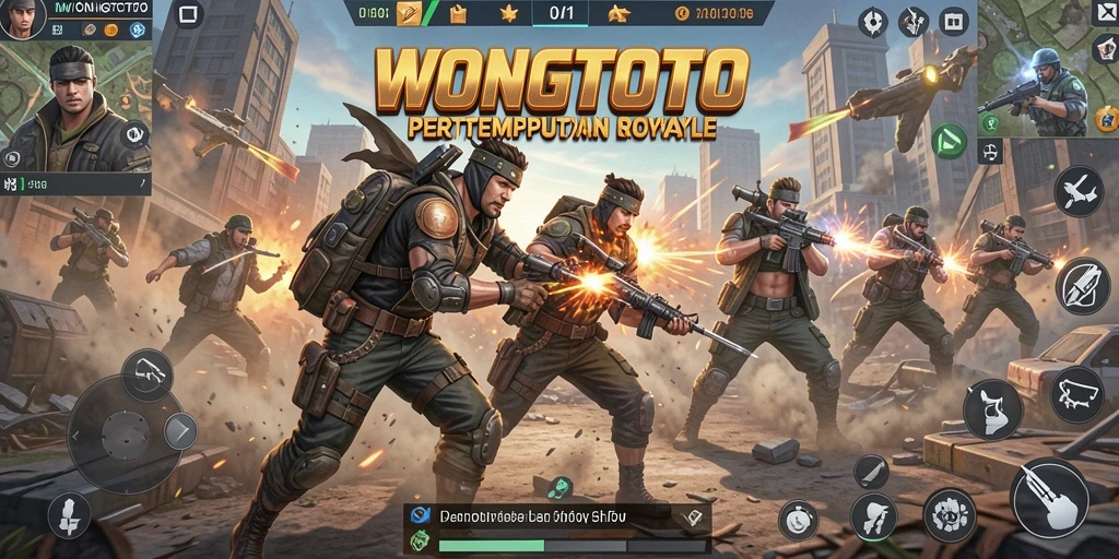 Gameplay menarik di arena Battle Royale WONGTOTO.