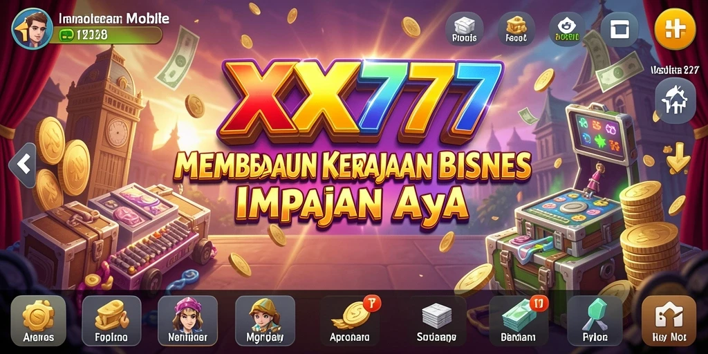 Tampilan gameplay menarik dari XXX777 dengan berbagai pilihan bisnis.